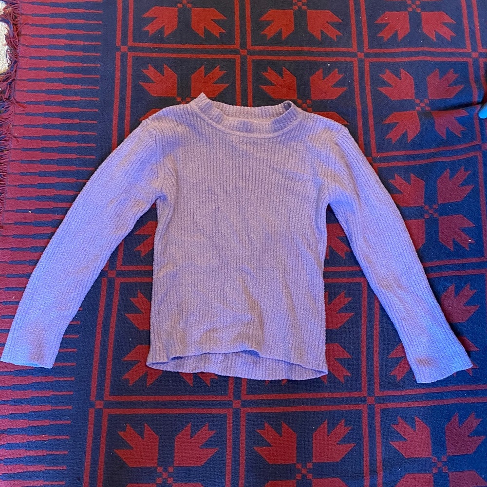 Long sleeve purple sweater